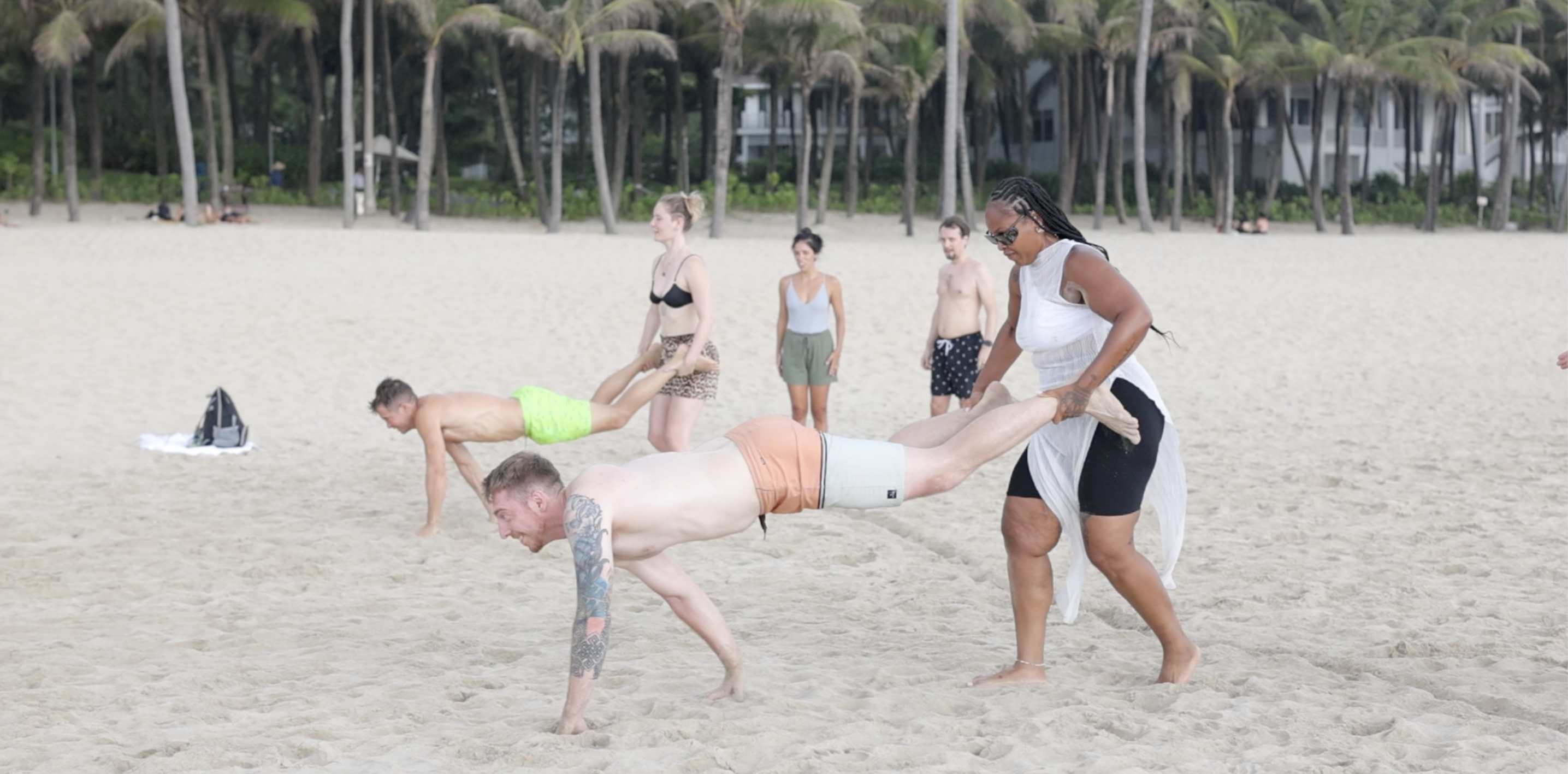 Primal play on the beach