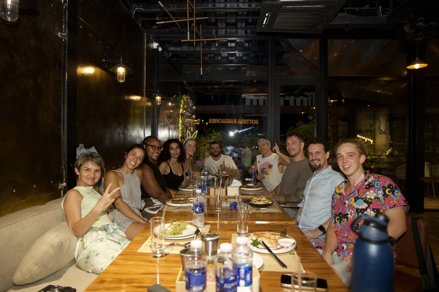 Group dinner together